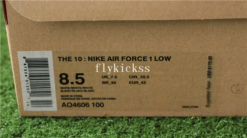 Update Version Off White X Nike Air Froce 1